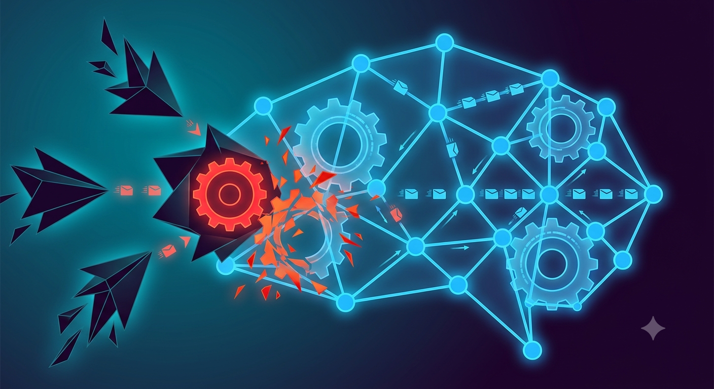 Illustration d'une attaque supply chain avec une chaîne d'approvisionnement logicielle compromise reliant fournisseurs et entreprises